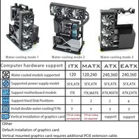 Support en alliage d'aluminium Egowz pour PC, montage en rack pour ordinateurs de bureau, compatible avec les cartes mères ITX/ATX/MATX/EATX