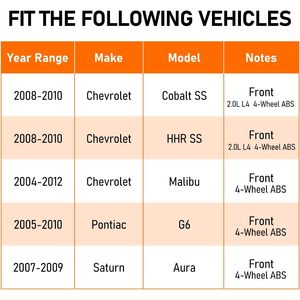 Nouvel ensemble de moyeu de roue avant Parod 513214 pour Chevy Malibu Cobalt HHR Pontiac G6 - Product Image 4