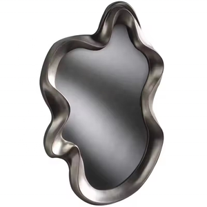 Specchio Decorativo <span class=keywords><strong>da</strong></span> Parete per Casa, Design Moderno Irregolare in Oro, Adesivo di Lusso per Soggiorno - Product Image 3