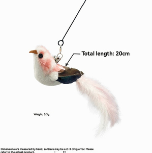 Vente en gros OEM de bâton de chat mignon pour animaux de compagnie moulin à vent animal dessin animé teaser de plumes pour propriétaire d'animal occupé chat solo divertir - Product Image 6