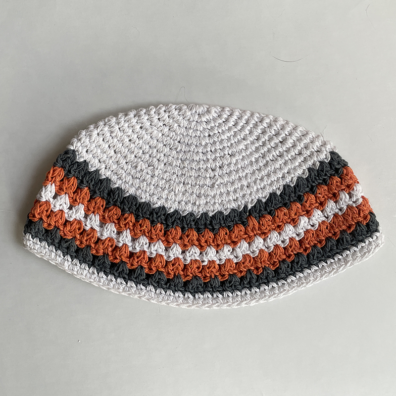 Rayures grises/orange