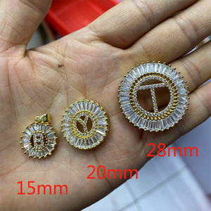 Gold Plated Shiny Cubic Zirconia CZ <strong>Initial</strong> <strong>Charms</strong> <strong>Necklace</strong>, Micro Pave CZ Alphabet Letters Pendant <strong>Necklace</strong> for Christmas Gift - Product Image 6