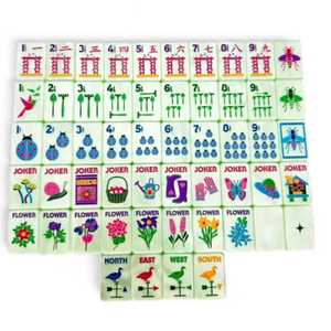 Venta al por mayor de fábrica: Nuevo juego de Mahjong americano de lujo de 160 fichas de acrílico grabado de 4 capas para viaje - Product Image 3