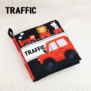 Livre en tissu sensoriel jouets pour bébés à contraste élevé 0 <span class=keywords><strong>12</strong></span> <span class=keywords><strong>mois</strong></span> jouets pour nouveau-nés livres en tissu noir et blanc livre pour bébé Montessori - Product Image 6