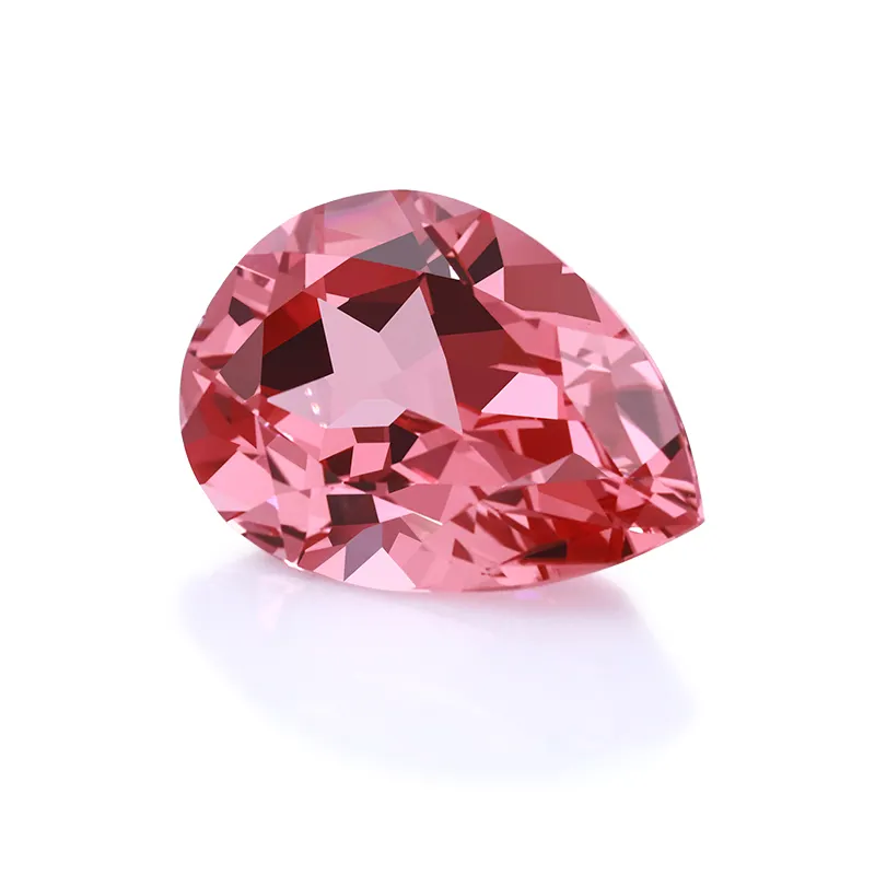 Starsgem-diamantes cultivados en laboratorio, venta al por mayor, sueltos, 3CT, corte de pera, zafiro rosa