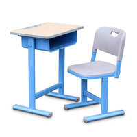 Bureaux et chaises d'école modernes, épaissis et réglables en hauteur pour les élèves du primaire/du collège ; Mobilier pour cours de soutien scolaire