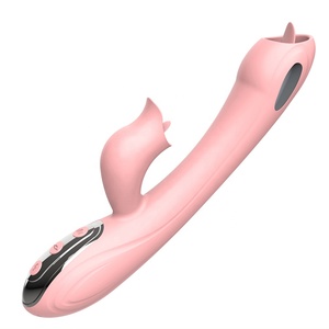 बैंगनी 1 में 2 जी स्पॉट Dildo खरगोश थरथानेवाला सिलिकॉन सेक्स खिलौने महिला जीभ चाट की छड़ी भगशेफ योनि मालिश वयस्क सेक्स की दुकान - Product Image 3