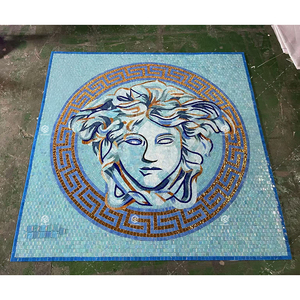 120x120cm vuông kính bức tranh tường hồ bơi nữ thần Medusa huy chương Gạch <span class=keywords><strong>Mosaic</strong></span> cho phòng ngủ phòng tắm khách sạn tường phòng và sàn nhà - Product Image 1