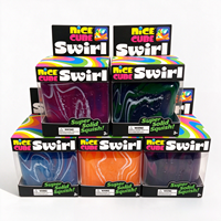 Jouet anti-stress en caoutchouc multicolore Premium pour enfants, cube marbré à presser, super rebondissant, pour 5 à 7 ans