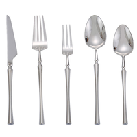 Ensemble de couverts épais en acier inoxydable 304, couteau, cuillère, fourchette pour la maison, le restaurant, les mariages et les célébrations