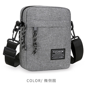Bolso Bandolera de Lona Oxford Ligero e Impermeable para Hombre, Moderno, con Múltiples Compartimentos, Pequeño, Cuadrado, con Cierre, Versátil, para Compras - Product Image 1