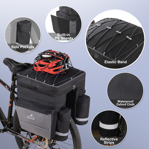 Étanche cyclisme voyage navettage extérieur vélo <span class=keywords><strong>porte</strong></span>-bagages arrière <span class=keywords><strong>porte</strong></span>-bagages extensible grande capacité vélo selle sacs - Product Image 5