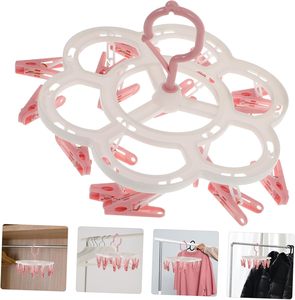 Cintre de séchage de chaussette en plastique multifonctionnel en forme de pétale de vente chaude avec 12 chevilles - Product Image 3