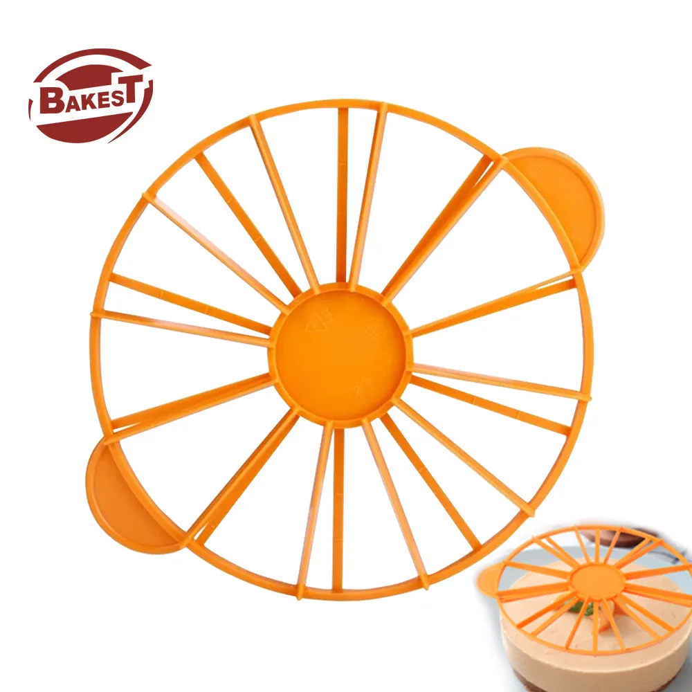 Bakest Plastic Round Bolo Divisor Cortador Para 10/12 Piece Fatias De Torta E Bolo De Queijo Porção Igual Criador Divisor Ferramentas De Cozimento