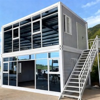 Maisons préfabriquées modulaires en conteneurs de studio, 2 étages