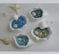 Neues Design Ocean Atmosphere Neuheit Duft kerzen Souvenir Kreative Muschel schalen Jelly Wax Candle