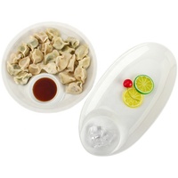 Assiette à chips et sauce en mélamine blanche ronde incassable de 12 pouces pour restaurant