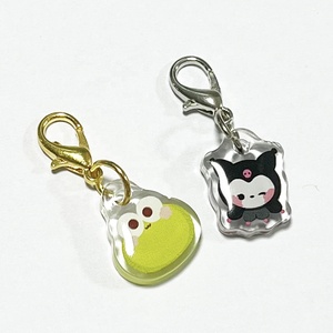 Hot Sale Custom Plastic Clear Double Epoxy Acrylic Keychains Charms