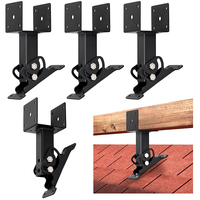 JH-Mech Supports de toit de pergola robustes en acier inoxydable épais, anti-rouille, multi-angles, noir mat