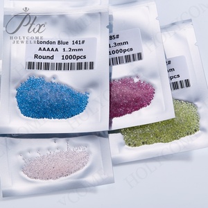 Vente en gros 1000 pièces/sac taille 0.9-3.0mm multicolore Nano pierre précieuse ronde coupe brillante petites pierres en vrac pour la coulée de cire de bijoux - Product Image 1