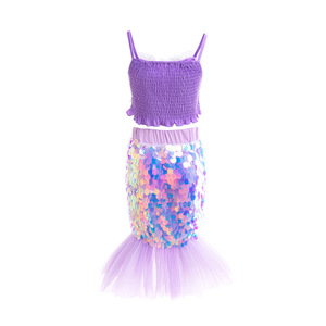 Nouvelle robe de princesse sirène pour filles, avec paillettes, pour les fêtes de danse, pour enfants, Halloween - Product Image 3
