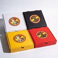 Boîte à pizza en carton ondulé personnalisée, boîte d'emballage alimentaire, boîtes à pizza imprimées pour emporter, boîtes à pizza jetables pour la livraison