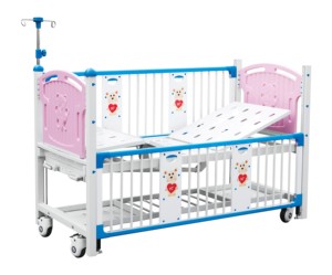 Lit d'hôpital pédiatrique manuel en métal mobile MEDICAL A39B pour hôpitaux pour enfants - Product Image 1