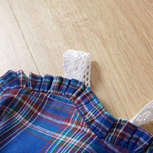 Artículos Más Vendidos, Vestidos de Princesa con Encaje a Cuadros Estilo Coreano para Niñas, Vestidos de Verano con Encaje y Tirantes - Product Image 5