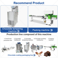 Machine d'enrobage de chocolat automatique HNOC avec tunnel de refroidissement pour la fusion, le trempage et le revêtement des roues