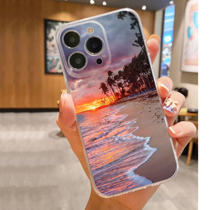Coque <span class=keywords><strong>de</strong></span> téléphone portable transparente en TPU souple <span class=keywords><strong>avec</strong></span> impression <span class=keywords><strong>photo</strong></span> <span class=keywords><strong>de</strong></span> paysage côtier au <span class=keywords><strong>coucher</strong></span> du <span class=keywords><strong>soleil</strong></span> pour iPhone 11 12 13 14 15 16 17 Pro Max Air - Product Image 1