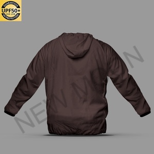 Custom Logo Solid Color Windbreaker <b>Jacket</b> <b>Men</b> <b>Thin</b> Lightweight UV Protection Water Resistant Outdoor Casual Clothing - Product Image 4