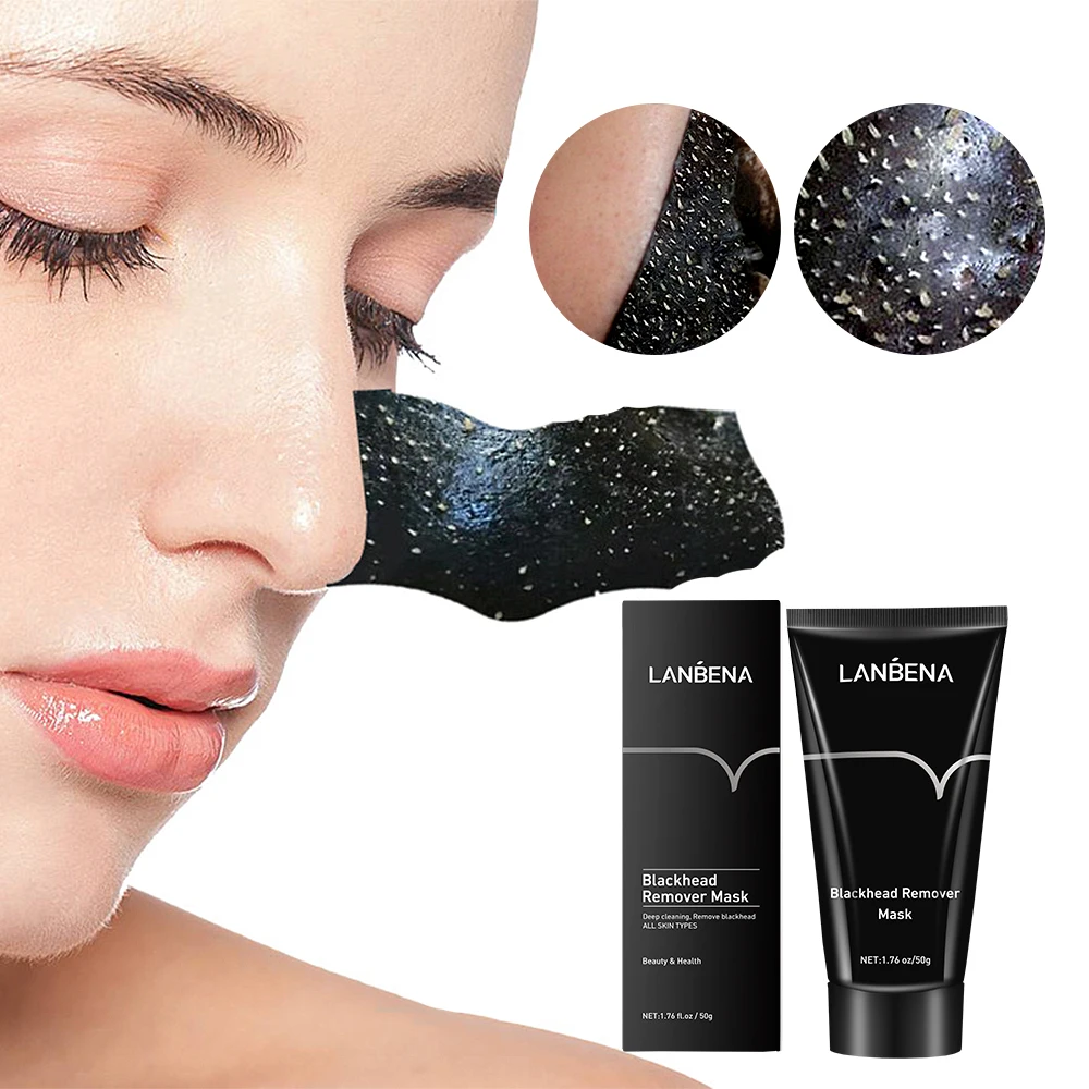 LANBENA Natural Bamboo Charcoal Nose Pore Shrinking Peel Off Blackhead Remover Mask