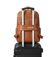 Sac d'ordinateur portable de voyage personnalisé haut de gamme pour hommes 13/14/15/16 pouces sac à dos pour ordinateur portable en cuir étanche pour hommes