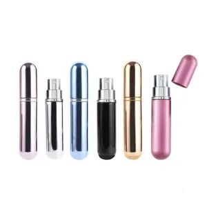 Botol Parfum Semprot Warna 5Ml, Kosmetik Kemasan Ramah Lingkungan dengan Semprotan Botol Kaca Hitam