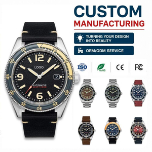 Montre de plongée mécanique pour homme en acier inoxydable 316L à remontage automatique avec bracelet personnalisé OEM et lunette rotative en saphir - Product Image 2