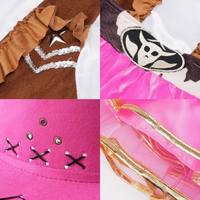 Costumes de danse jazz lyrique pour filles avec logo personnalisé, costumes de cow-boy pour enfants, ensemble de costumes de jeu de rôle unisexe pour enfants, polyester
