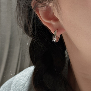 Pendientes de Plata de Ley S925 con Diseño de Estrella, Aros Sencillos, Modernos, Estilo Americano Vintage, Dulces, Geniales y Elegantes - Product Image 3