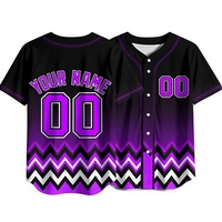 Maillot de baseball personnalisé noir par sublimation, unisexe, à manches courtes, uniforme d'équipe, t-shirt athlétique anti-humidité pour adultes