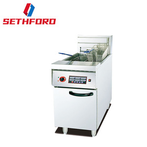 Commercial Kitchen Vertical 30+30L Double Tanks Two Baskets <strong>Electric</strong> <strong>Potato</strong> <strong>Chip</strong> Deep Fat <strong>Fryer</strong> With Timer - Product Image 2