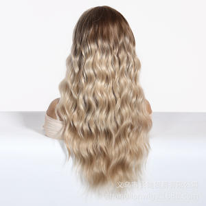 Women's None Lace Full Head Wig Long <strong>Hair</strong> Water Wave Curls High Temperature Synthetic Fiber - Product Image 5