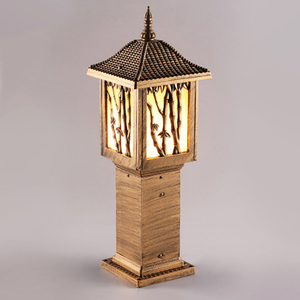 Lampe de jardin extérieure en bronze antique, lampadaire LED pour allée, éclairage paysager, IP65 résistant à l'eau, AC 220V, détecteur de mouvement, 5 ans de garantie - Product Image 5