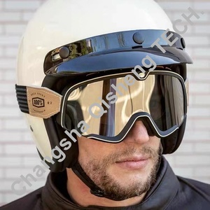 Kính bảo hộ thể thao môtô da cổ điển, chống gió, thoáng khí, dùng cho mũ bảo hiểm xe máy, xe đạp ngoài trời - Product Image 5