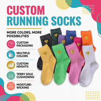Chaussettes de sport en coton mélangé personnalisées avec logo OEM pour jeunes et adultes, séchage rapide, respirantes, antibactériennes, chaussettes de course printanières