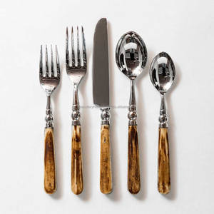 Stainless Steel Unique Stylish Handmade Red Handle Western Style <b>Cutlery</b> Set for Wedding Gift Flatware Set - Product Image 5