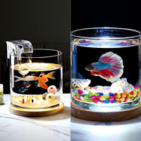 Pot en verre borosilicaté haute capacité monocouche vente en gros pour décoration de bureau, aquarium, arrangement floral et vase.