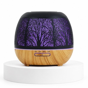<span class=keywords><strong>Difusor</strong></span> de Aromas de 400 ml, Humidificador Ultrasónico con 7 Luces LED, Temporizador, Silencioso, con Acabado de Madera, para Dormitorio u Oficina, Venta al Por Mayor - Product Image 1
