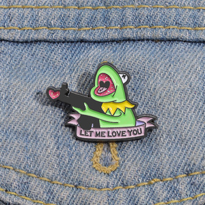 เข็มกลัดเคลือบรูปกบ Kermit สั่งทำให้ฉันรักคุณมีปกรูปสัตว์ส่องแสงเป็นของขวัญสำหรับเพื่อน - Product Image 1