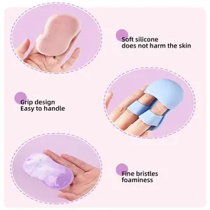 Brosse nettoyante en silicone souple, multifonctionnelle, respectueuse de la peau, pour le lavage du visage, soin de la peau, élimination des points noirs, tampon de lavage pour fille - Product Image 3