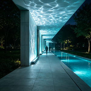 <span class=keywords><strong>Projecteur</strong></span> d'ondes linéaires LED RGBW 3D dynamique rotatif étanche IP65 80W pour <span class=keywords><strong>piscine</strong></span>, jardin et éclairage de scène - Product Image 2