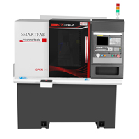 Mini máquina de torno CNC automática profesional de alta velocidad Diseño de cama inclinada horizontal estable duradero con alta precisión